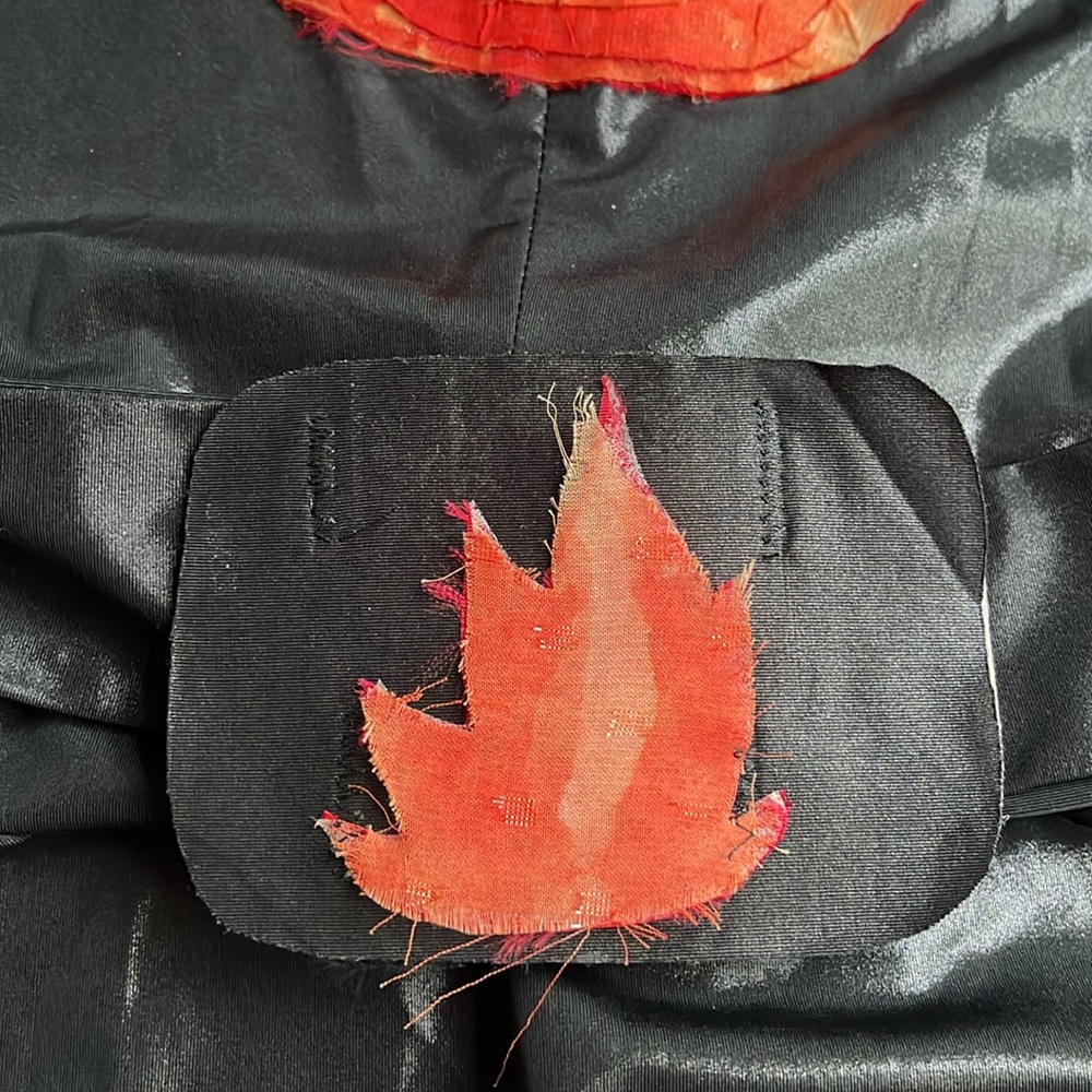 Vintage Handmade Halloween Costume Fire Flame Jumpsuit - Picture 12 of 13